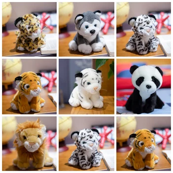 naujas mielas tikroviška Modeliavimas, leopardas, liūtas, Miško gyvūnai, minkštas mielas fevarit Raminantis lėlės Ankstyvos vaikystės žaislai dovana vaikas