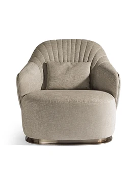 Italijos šviesos prabangos odos sofos, kėdės, post-modernią didelės šeimos vila laisvalaikio kėdė