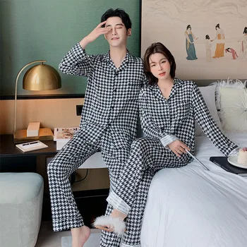 Mėgėjams Pižama Nustatyti Atsitiktinis Moterų Sleepwear 2 Vnt Marškinėliai&Kelnes Dirbtiniais Šilko Naktiniai Drabužiai Porų Kieto Satino Pižamos Loungewear