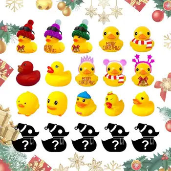 Advento Kalendorius 2022 24 Gumos Ančių Vaikams ir mažiems Vaikams Geltona Antis Vonios Žaislas Kalėdų Dovanos Dekoracijos Džiaugtis