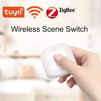 WiFi Scenarijus ZigBee 2 Gaujos Belaidžio 6 Sceną Jungiklis Mygtukas Valdytojas Baterija Scenarijų Tuya Prietaisai