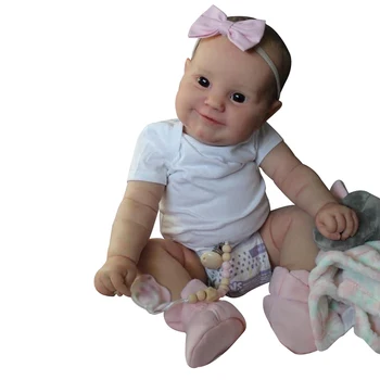 60Cm Didžiulis Kūdikis Berniukas Reborn baby doll su medvilnės kūno Bamblys Maddie Tikroviška 3D Odos Kelių Sluoksnių Tapyba Meno Lėlės