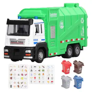 Sanitarijos, Transporto priemonės Modelis Žaislas Imituojamas Daugiafunkcinė Sanitarijos Automobilio Modelį Žaislai su 3 Lipdukas Inžinerijos Transporto priemonių Žaislas Vaikams