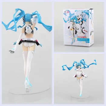 18CM Hatsune Miku Anime Pav Virtualus Dainininkas Animacinių filmų Kawaii Sexy Manga Statula PVC Veiksmų Skaičius, Kolekcines, Modelį, Žaislai, dovanos