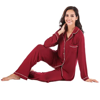 Naujai Pajama Komplektai Moterų Rudens-Žiemos Mados Namų Patalpų Atsitiktinis Ilgomis Rankovėmis Viršūnes Su Kelnės Sleepwear Rinkinys Pyjama Femme