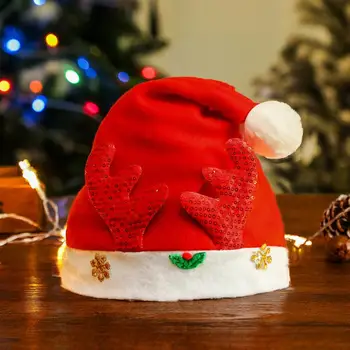Kawaii Kalėdų Skrybėlę Animacinių Filmų Mielas Ne Austi Tika Red Hat Tika Kalėdų Vaikų, Suaugusiųjų Dovanos Apdailos Skrybėlę