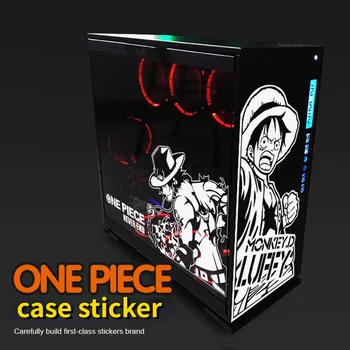 One Piece Anime PC Atveju Lipdukai Animacinių filmų Kompiuterio Priimančiosios Odos Papuošti Decal ATX Viduryje Bokštas Nuimamas Vandeniui Tuščiaviduriai Iš