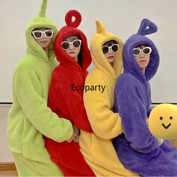 29 disfrazTeletubbies Kostiumai Disi Onesies Lala Cosplay Pižama Suaugusiųjų Pižamos Gyvūnų Sleepwear Jumpsuit pijama juokingas kostiumas