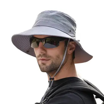 60%HOTSummer Lauko Žvejybos Laipiojimo UV Apsaugos nuo Saulės Platus Kraštų Sporto Skrybėlę Kibirą CapS1