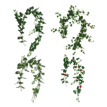 1.7 M Žalias Dirbtinis Ivy Gėlės Vynuogių Girliandą Vestuvių Arkos Dekoras Padirbtų Augalų Lapai Rotango