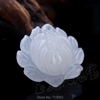 Išskirtinį Gamtos Jade SNOWDROP Pakabukas Kabo Sniego Lotus Amuletas Papuošalai
