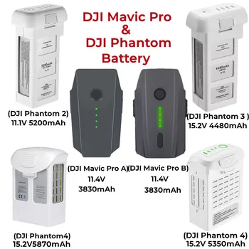DJI UAV akumuliatoriaus，LiPo Protingas Skrydžio Baterija DJI Phantom 2/ 3/ 4 Pro & Adv / Mavic Pro