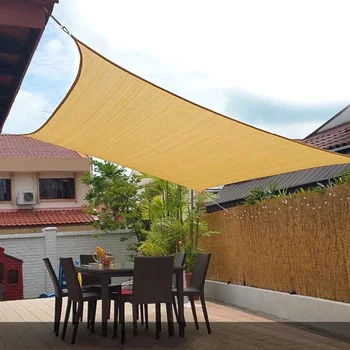 Sustorėti Kvėpuojantis Anti UV HDPE Saulės, apsauga nuo saulės Burės Kampo Pusėje Stačiakampio skėtį nuo saulės Net Sodas, Pavėsinės, Tentai, Tentas nuo Saulės Buriavimas