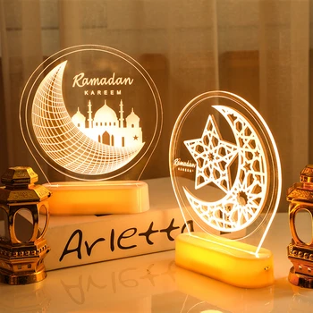 Zerolife Eid Mubarakas LED Žibintai Ramadanas Dekoracija Namuose Islamo Musulmonų Šalis Dekoro Ramadanas Žibintai Eid Al Adha Dovana Islamas