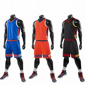 Krepšinio Nustatyti Uniformų komplektai Vyrams, Vaikams, Moterims Koledžo Krepšinio komandos Marškinėliai Sportiniai Kostiumai Kvėpuojantis Mokymo tinka Dėvėti Vasarą