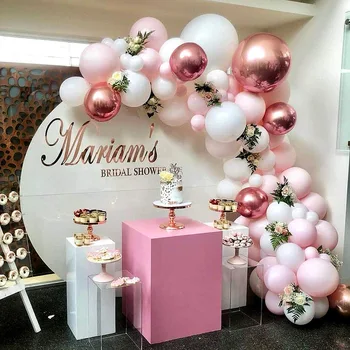 109pcs/set Rožinė tema macaron lateksiniai balionai Gimtadienio vakarėlio Puošmena švenčių šalis tiekia vestuvių balionai grandinės