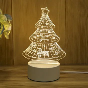 Naujiena 3D LED Lempos Kūrybos Stalo Lempa Miegamasis naktinė lempa Akrilo LED Nakties Šviesos Kalėdų Dovana, Namų Dekoracijas Dropshipping