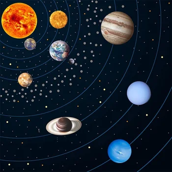 Devynių Saulės Sistemos Planetų Žemė Šviesos Mėnulis Lipdukai Miegamasis svetainė Vaikų Kambarys Apdailos Šviesos Sienų Lipdukai