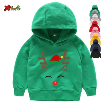 Vaikai Kalėdų Hoodie Berniukas Mergaitė 2021 ilgomis Rankovėmis Marškinėliai Vaikų Kalėdų Džemperis Bamblys Rudenį Drabužiai Berniukams Mielas Hoodies Cool