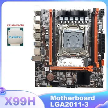 X99H Plokštė LGA2011-3 Kompiuterio Plokštę Paramos Xeon E5 2678 2666 V3 Serijos CPU Su E5 2620 V3 CPU
