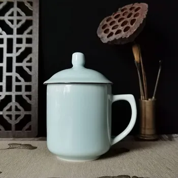 Čing Yun Ge Kavos Puodelis patys puodeliai su Dangteliu 17oz Puodelis Keramikos Kinijos Celadons Drinkware Mikrobangų krosnelėje ir plauti Indaplovėje