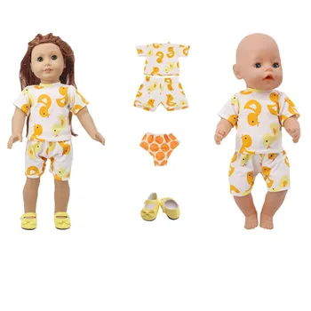 Lėlės Atsitiktinis marškinėliai Nustatyti Batai Tinka Priedai 18 Colių Amerikos Lėlės Ir 43cm Reborn Baby Lėlės,Mūsų Kartos, 