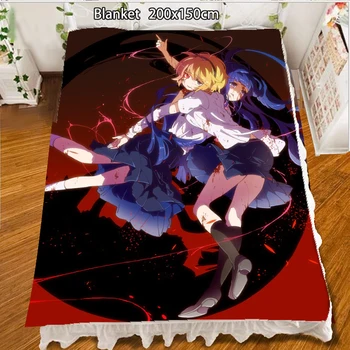 Anime Vilnos Antklodė Higurashi Kai Jie Verkia Houjou Satoko Furude Rika antklodė kilimas minkštas patalynės reikmenys 200x150cm