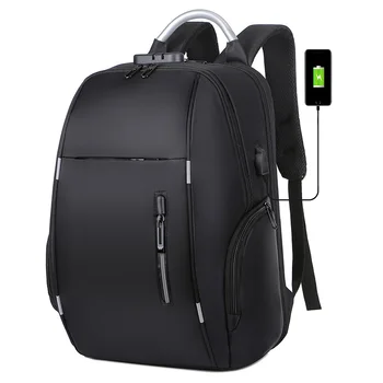 Paauglys Vyrų Kuprinės USB Įkrovimo Anti-Theft Kelionės Backpack 15.6