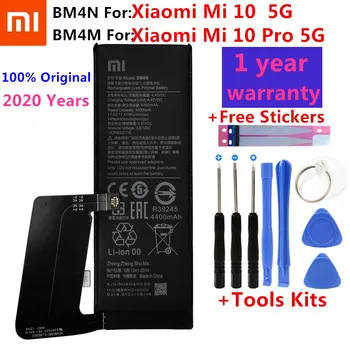 Originalaus Akumuliatoriaus BM4M BM4N Už Xiaomi Mi 10 Pro 5G Xiaomi 10Pro Mi10 5G Originali Telefono bateria Baterijas +Dovana Įrankiai