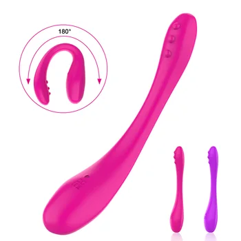 Dvigubo Baigėsi Sekso Žaislai Moters Makšties Massager G-Spot Klitorio Stimuliatorius Nuotolinio Valdymo 9 Greičiu Bendable Dildo, Vibratoriai