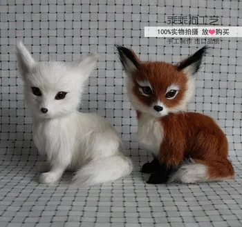 modeliavimas gyvūnų tupint fox 11x8x15cm modelis polietileno&kailiai fox namų puošybai gimtadienio dovana d805