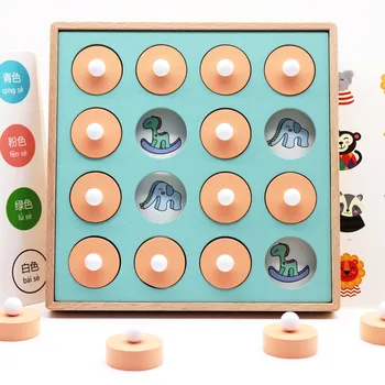 Montessori Vaikų Mediniai Atminties Konkursas Šachmatai Žaidimai Ankstyvojo Ugdymo 3D Galvosūkiai Šeimos Susibūrimo, Laisvalaikio Žaidimai Galvosūkiai
