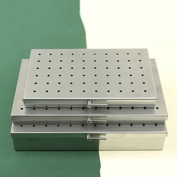 Nerūdijančio Plieno Dezinfekavimo Dėžutė Kvadratinė Dėžutė Dvigubo Voko Priemonės, Chirurginiai Microinstruments Aukštoje Temperatūroje, Naudoti Dezinfekavimo