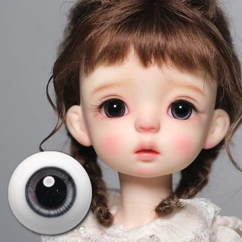 BJD doll eyes tinka 1-4 1-6 dydis 12mm kaip 14mm juoda flash mokinys stiklo akis lėlės priedai