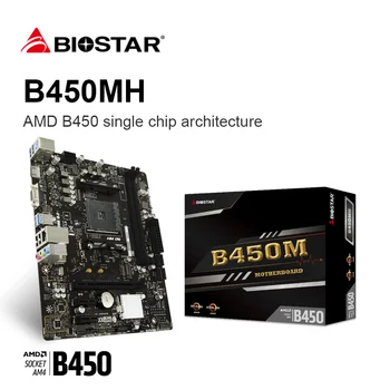 BIOSTAR B450MH Naujos pagrindinės Plokštės Lizdą, AM4 32GB DDR4 AMD B450 4xSATA3 M. 2 PCI 3.0 Paramos AMD CPU Procesorius Micro-ATX placa mãe
